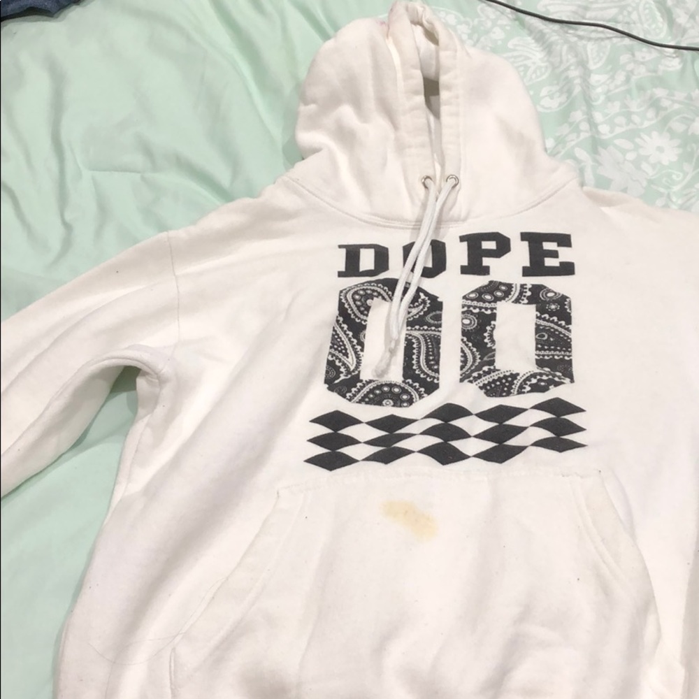 White oversized hoodie